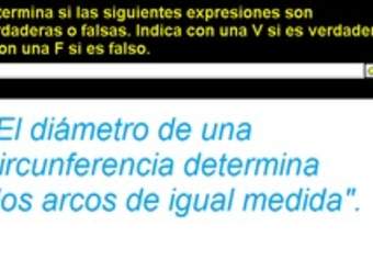 Identificar propiedades de los elementos de la circunferencia (IV) Identificar propiedades de los elementos de la circunferencia (IV)