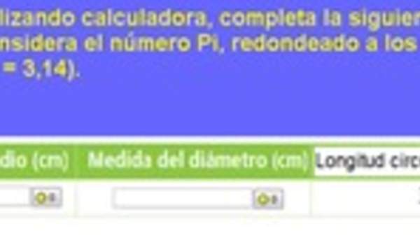 Cálculo de la medida del radio y del diámetro a partir de la medida de la longitud de una circunferencia Cálculo de la medida del radio y del diámetro a partir de la medida de la longitud de una circunferencia