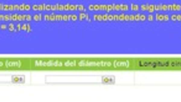Cálculo de la medida del radio y del diámetro a partir de la medida de la longitud de una circunferencia (II) Cálculo de la medida del radio y del diámetro a partir de la medida de la longitud de una circunferencia (II)