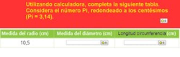 Cálculo de la medida del diámetro y perímetro de una circunferencia a partir de la medida del radio Cálculo de la medida del diámetro y perímetro de una circunferencia a partir de la medida del radio