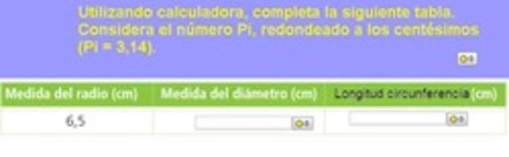 Cálculo de la medida del diámetro y perímetro de una circunferencia a partir de la medida del radio (II) Cálculo de la medida del diámetro y perímetro de una circunferencia a partir de la medida del radio (II)