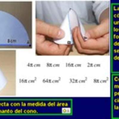 Cálculo del área de la superficie de un cono (II) Cálculo del área de la superficie de un cono (II)