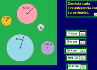 Unir circunferencias con perímetros (I) Unir circunferencias con perímetros (I)