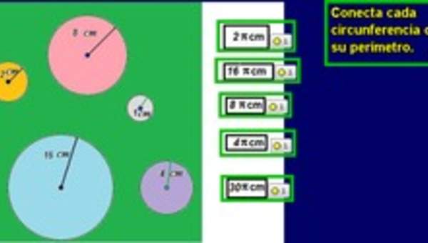 Unir circunferencias con perímetros (II) Unir circunferencias con perímetros (II)