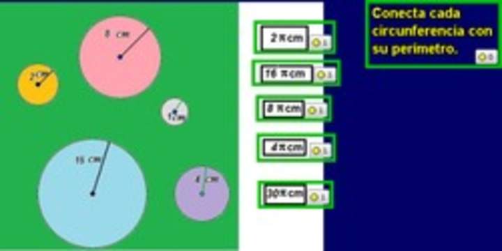 Unir circunferencias con perímetros (II) Unir circunferencias con perímetros (II)