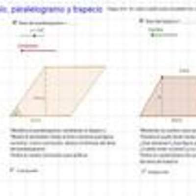 Área de rectángulo paralelogramo trapecio Área de rectángulo paralelogramo trapecio