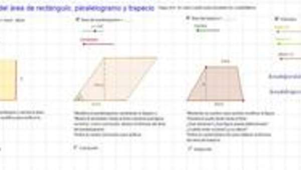 Área de rectángulo paralelogramo trapecio Área de rectángulo paralelogramo trapecio