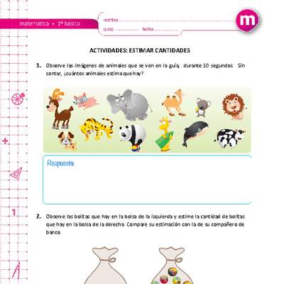 Estimar cantidades Estimar cantidades