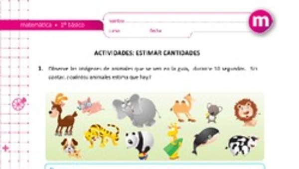 Estimar cantidades Estimar cantidades