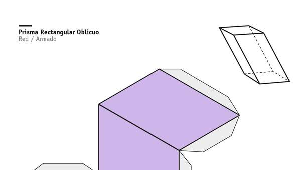 Red de un prisma regular oblicuo Red de un prisma regular oblicuo