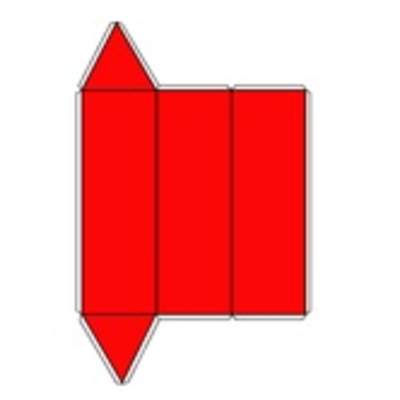 Red de un prisma regular de base triangular Red de un prisma regular de base triangular