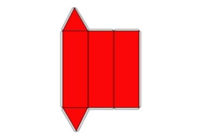 Red de un prisma regular de base triangular Red de un prisma regular de base triangular