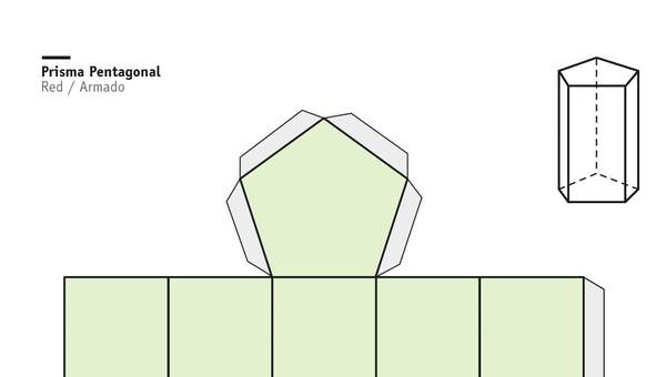Red de un prisma de base pentagonal Red de un prisma de base pentagonal