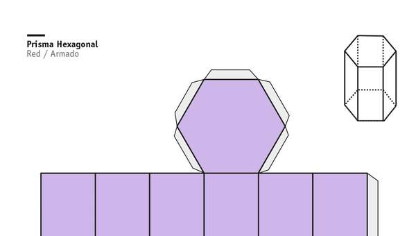 Red de un prisma regular de base hexagonal Red de un prisma regular de base hexagonal