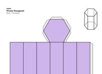 Red de un prisma regular de base hexagonal Red de un prisma regular de base hexagonal