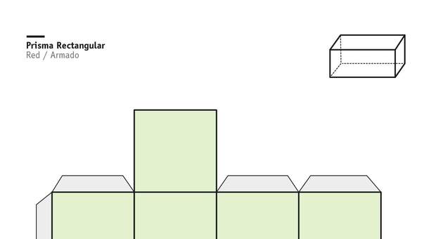 Red de un prisma de base rectangular Red de un prisma de base rectangular