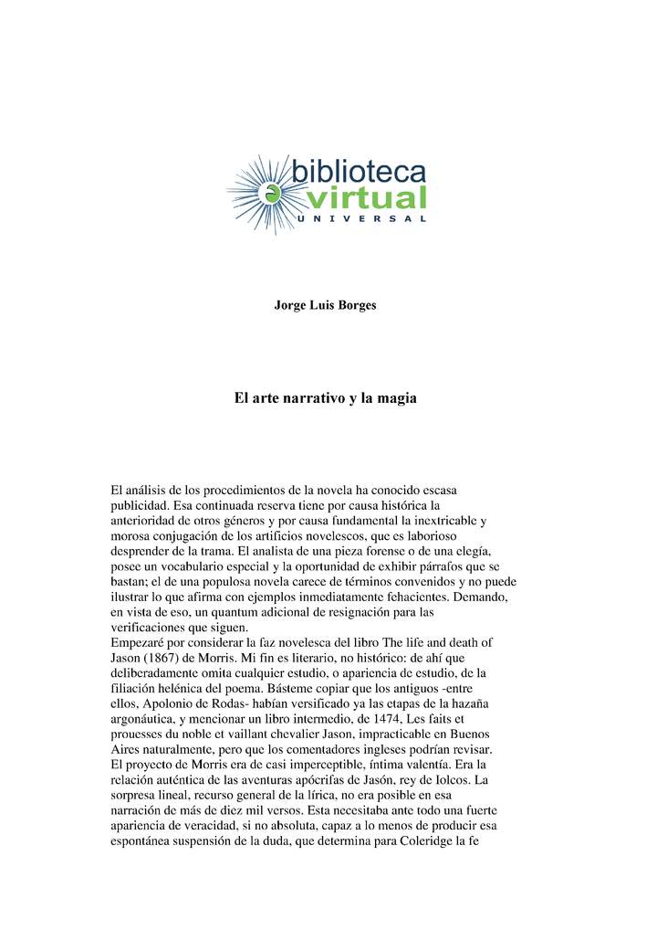 El arte narrativo y la magia