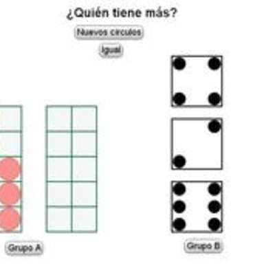 Juego de comparar cantidad de figuras Juego de comparar cantidad de figuras