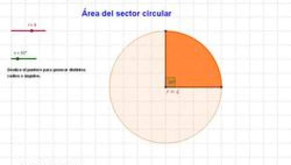 Área de un sector circular Área de un sector circular