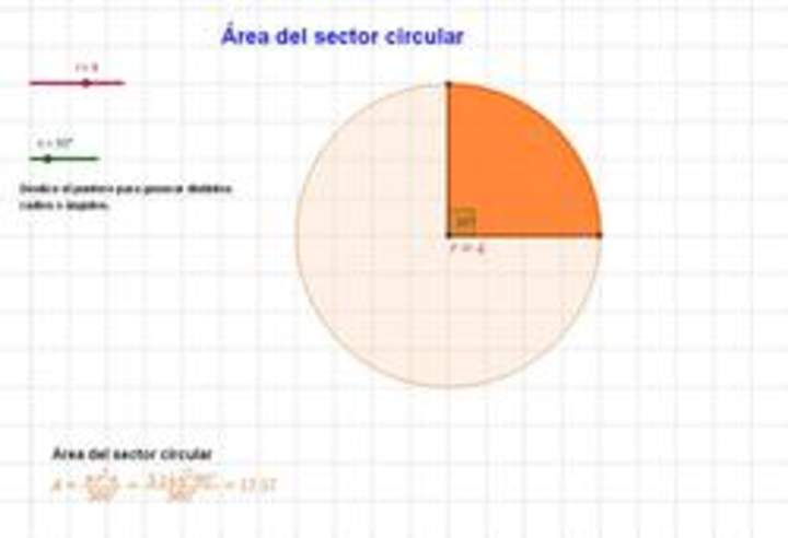 Área de un sector circular Área de un sector circular