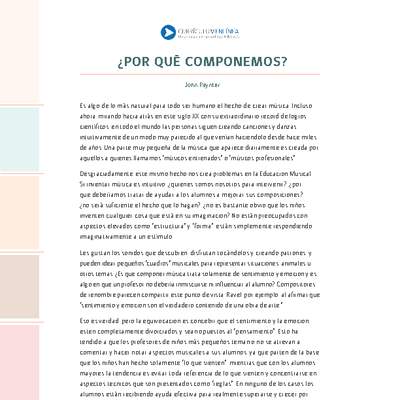 ¿Por qué componemos? ¿Por qué componemos?