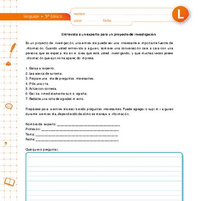 Entrevista a un experto para un proyecto de investigación Entrevista a un experto para un proyecto de investigación