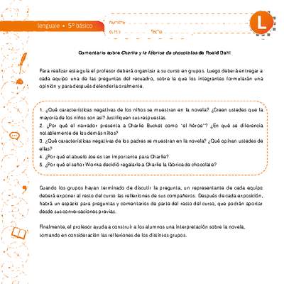 Comentario sobre Charlie y la fábrica de chocolates de Roald Dahl Comentario sobre Charlie y la fábrica de chocolates de Roald Dahl