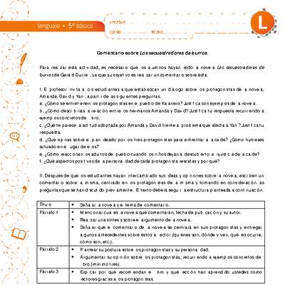 Comentario sobre Los secuestradores de burros Comentario sobre Los secuestradores de burros
