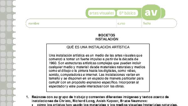 Bocetos instalación Bocetos instalación