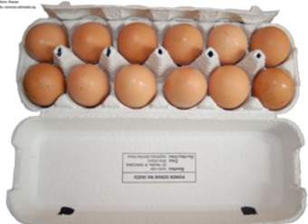 Caja de cartón con huevos Caja de cartón con huevos