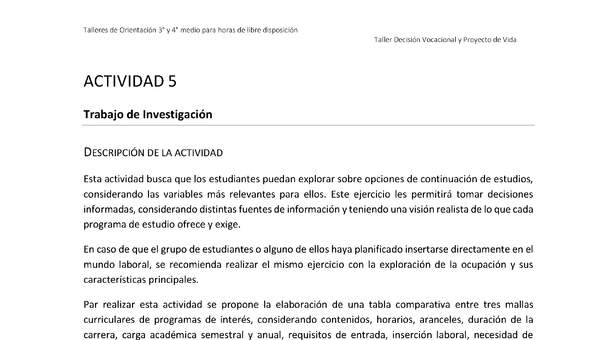 Actividad sugerida - Parte 2 - Actividad 5 - Trabajo de Investigación Actividad sugerida - Parte 2 - Actividad 5 - Trabajo de Investigación