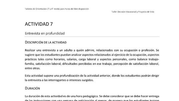 Actividad sugerida - Parte 2 - Actividad 7 - Entrevista en profundidad Actividad sugerida - Parte 2 - Actividad 7 - Entrevista en profundidad