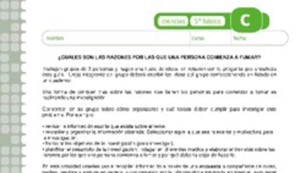 Elaboración de una encuesta sobre las razones que las personas tienen para fumar Elaboración de una encuesta sobre las razones que las personas tienen para fumar