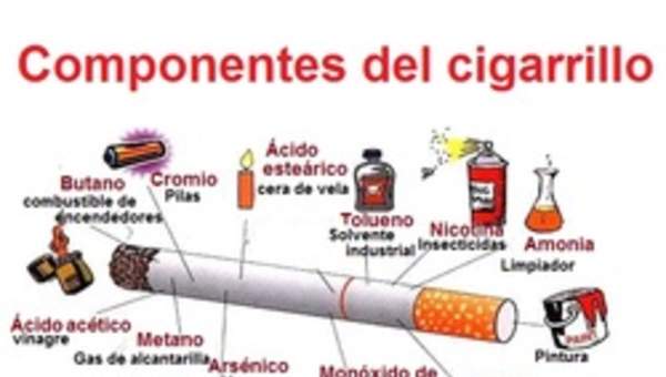 Infografía componentes del cigarrillo Infografía componentes del cigarrillo
