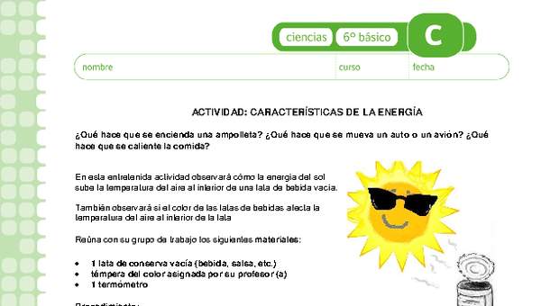 Características de la energía Características de la energía