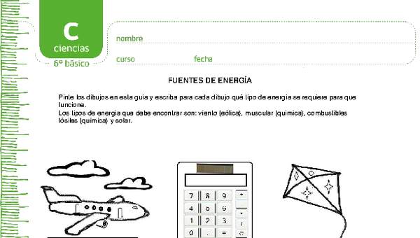 Fuentes de energía Fuentes de energía