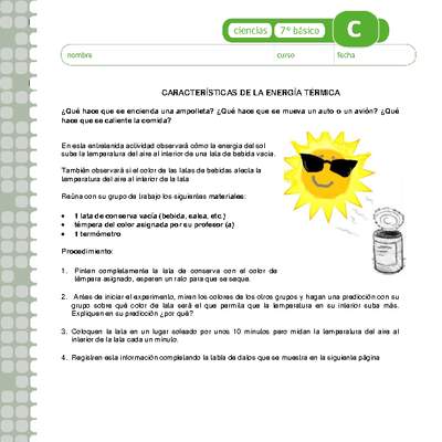 Características de la energía térmica Características de la energía térmica