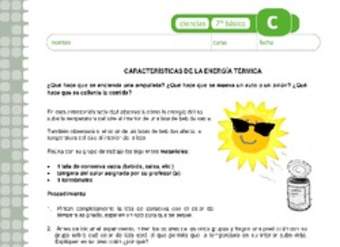 Características de la energía térmica Características de la energía térmica