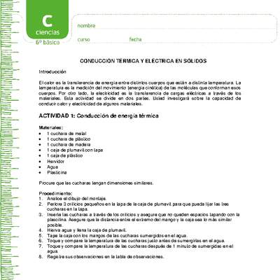Conducción térmica y eléctrica en sólidos Conducción térmica y eléctrica en sólidos