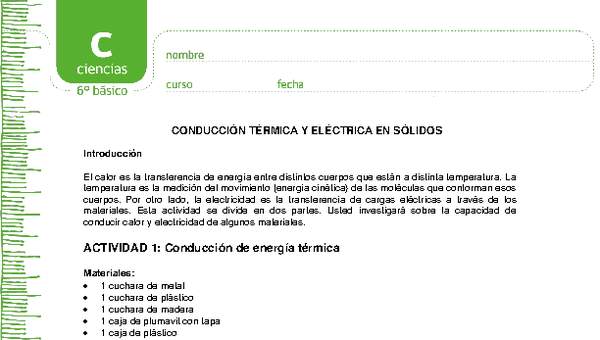 Conducción térmica y eléctrica en sólidos Conducción térmica y eléctrica en sólidos