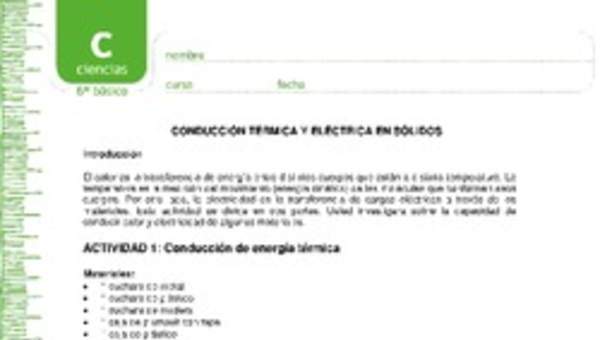 Conducción térmica y eléctrica en sólidos Conducción térmica y eléctrica en sólidos