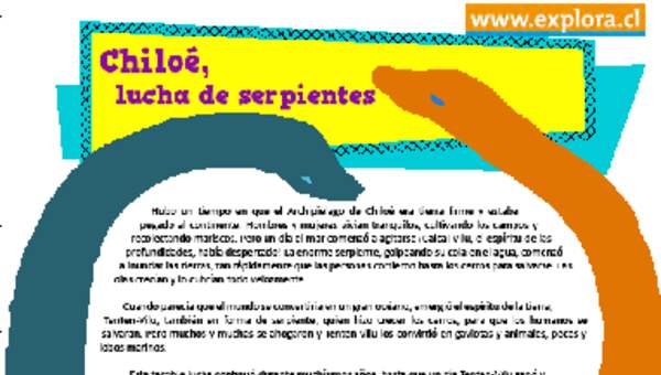 Relato folklórico sobre Chiloé y la formación del relieve de la tierra Relato folklórico sobre Chiloé y la formación del relieve de la tierra