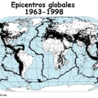Epicentros globales 1963-1998 Epicentros globales 1963-1998