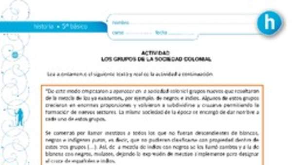 Los grupos de la sociedad colonial Los grupos de la sociedad colonial