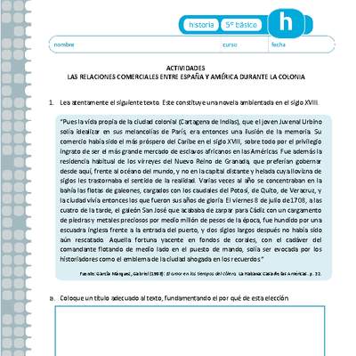 Las relaciones comerciales entre España y América en la colonia Las relaciones comerciales entre España y América en la colonia