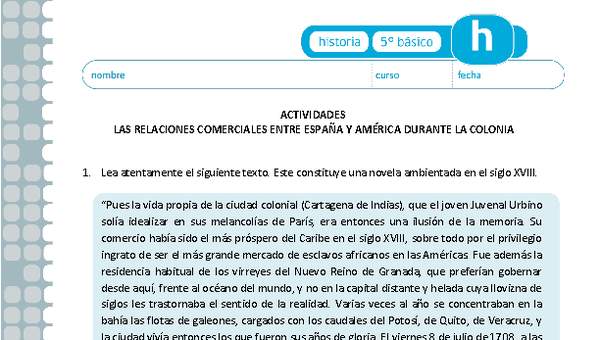 Las relaciones comerciales entre España y América en la colonia Las relaciones comerciales entre España y América en la colonia