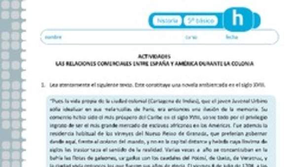 Las relaciones comerciales entre España y América en la colonia Las relaciones comerciales entre España y América en la colonia