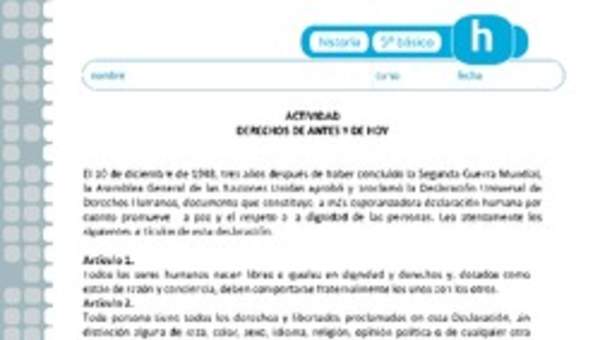 Derechos de antes y de hoy Derechos de antes y de hoy