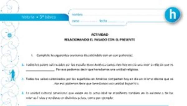 Relacionando el pasado con el presente Relacionando el pasado con el presente