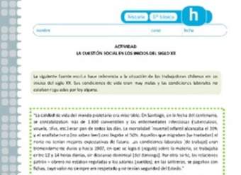 La cuestión social a los inicios del siglo XX La cuestión social a los inicios del siglo XX